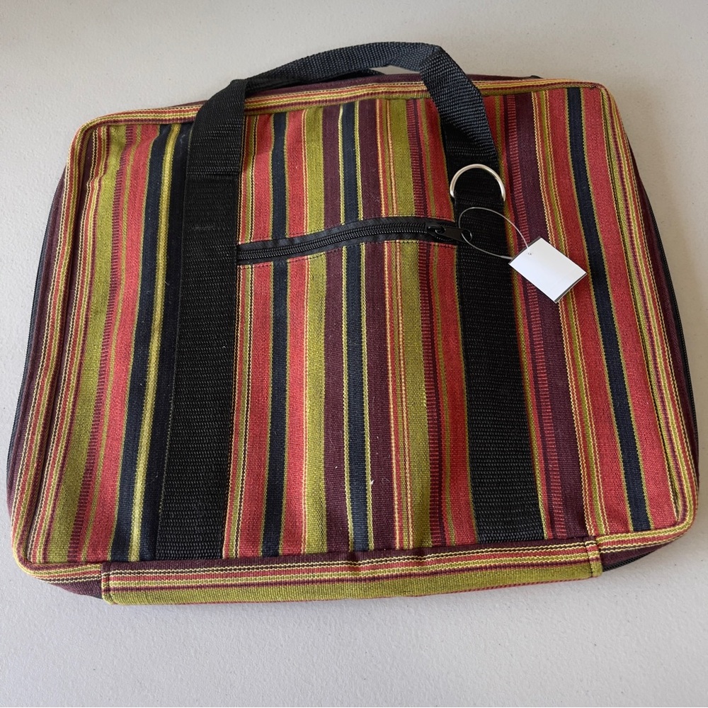 Handmade Stripe Southwestern Briefcase Laptop Bag Made in Guatemala NWT